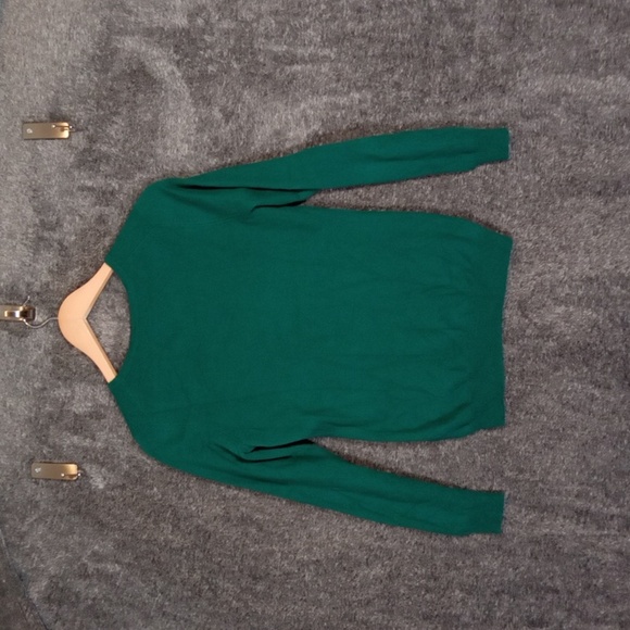 Charter Club Cashmere Kelly Green Long Sleeve Sweater Holiday Christmas Size S - Picture 4 of 9